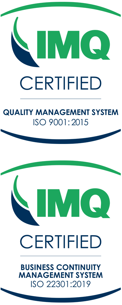 Certificazioni ISO 9001 e ISO 22301